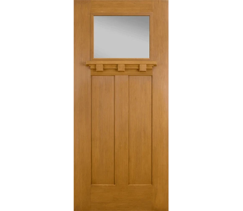 Spokane Craftsman Light Fiberglass Entry Door